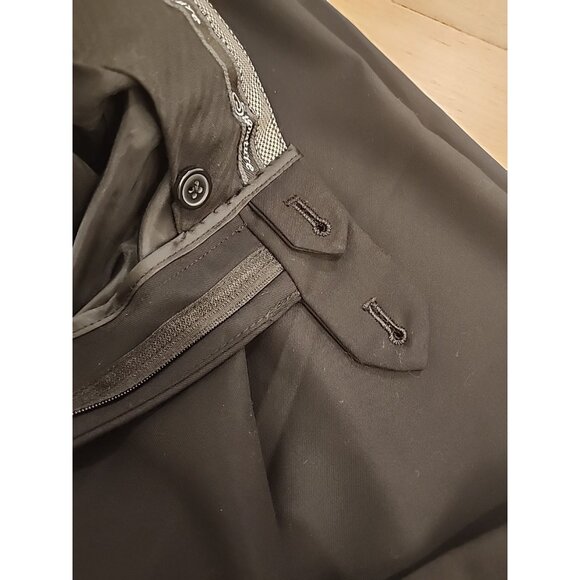 SIGNATURE mens size 44 - 46  x 27 - 29 Expandable waist length black dress pants - Picture 7 of 11